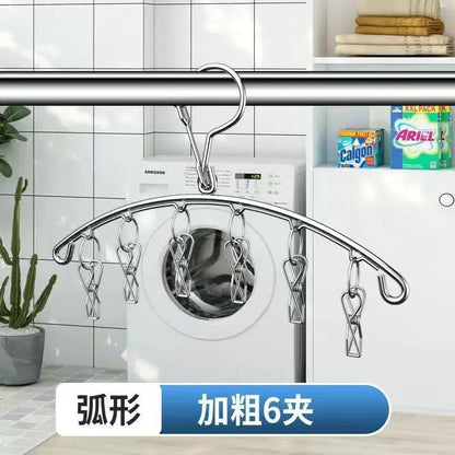 Stainless Steel Windproof Clothespin Laundry Hanger Clothesline Sock Towel Bra Drying Rack Clothes Peg Hook Airer Dryer