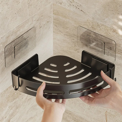 Punch Free Wall Mounted Bathroom Shelf No Drill Shower Shelf Kitchen Storage Organizer Shampoo Rack Makeup Storage Organizer