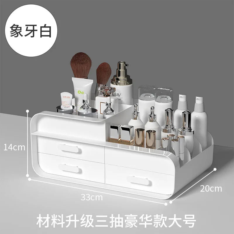 Desktop Makeup Organizer Cosmetic Storage Box Jewelry Nail Polish Drawer Organizer Container Lipstick Sorting Sundries Cases