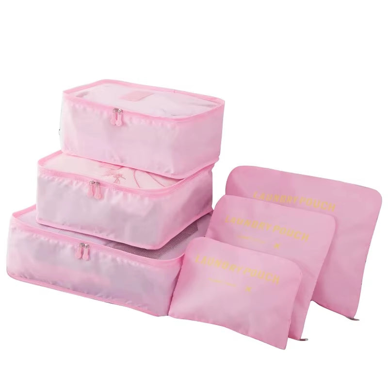6/8Pcs Set Travel Bag Organizer Clothes Luggage Travel Organizer Blanket Shoes Organizers Bag Suitcase Pouch Packing Cubes