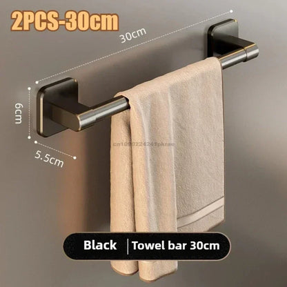 Towel Rack Door Hanger Shelf over Door Towel Bar Hanging Holder Stainless Steel Bathroom Kitchen Cabinet Shelf Bathroom Hardware
