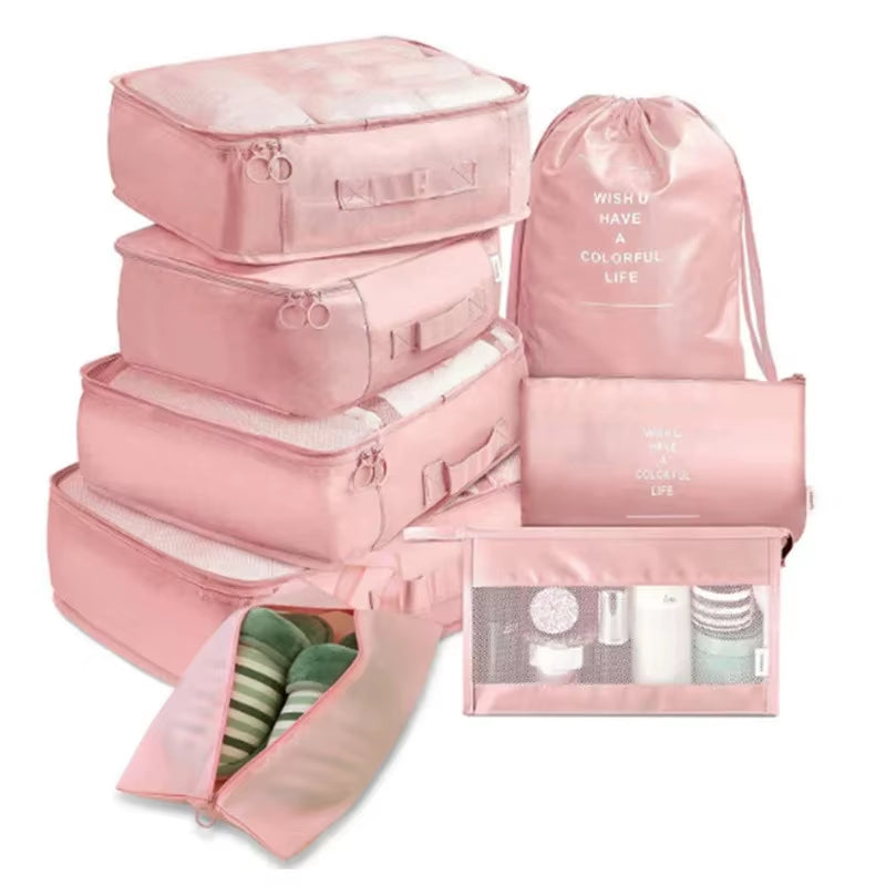 6/8Pcs Set Travel Bag Organizer Clothes Luggage Travel Organizer Blanket Shoes Organizers Bag Suitcase Pouch Packing Cubes