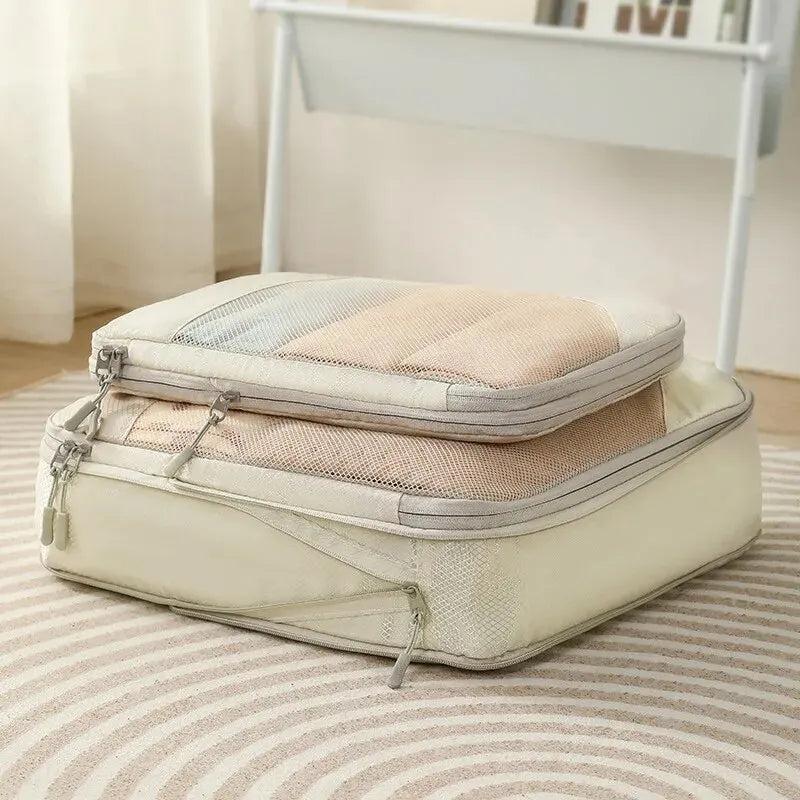 Travel Storage Bag Compressible Packing Cubes Carry on Travel Suitcase Luggage Organizer Foldable Waterproof Handbagtravel Bag